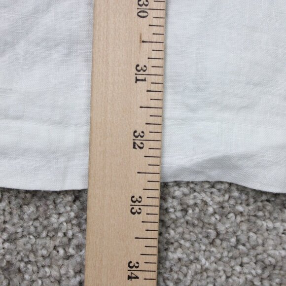 Karl Kani Camp Shirt NWT Mens Large Blue/White 100% Linen Loop Collar S/S Button - Picture 11 of 13